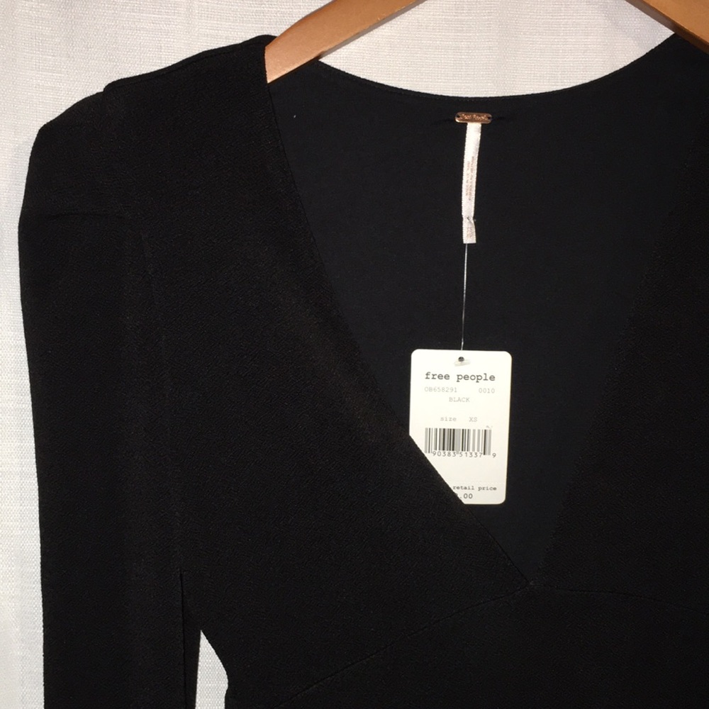Free people X small black $128.00 dress NWT - Picture 6 of 8